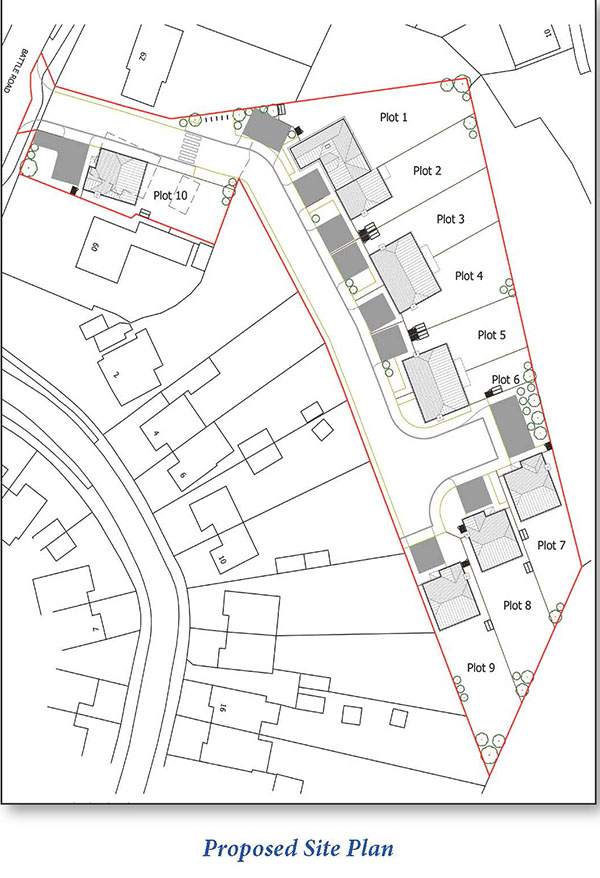Lot: 15 - LAND WITH OUTLINE PLANNING CONSENT FOR TEN DWELLINGS - 